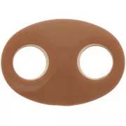 32x23mm Acrylic Coffee Bean Link - Camel x1