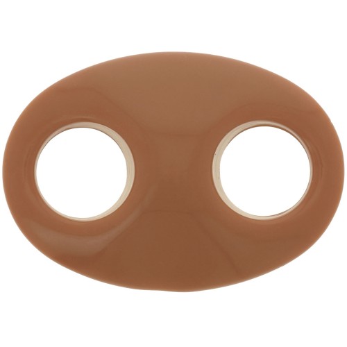 32x23mm Acrylic Coffee Bean Link - Camel x1