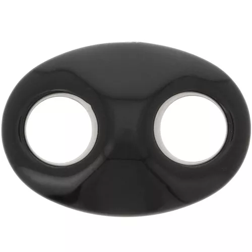 32x23mm Acrylic Coffee Bean Link - Black x1