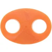 32x23mm Acrylic Coffee Bean Link - Marbled Orange x1