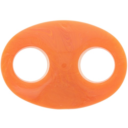 32x23mm Acrylic Coffee Bean Link - Marbled Orange x1