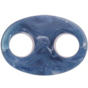 32x23mm Acrylic Coffee Bean Link - Marbled Dark Blue x1|raw }}