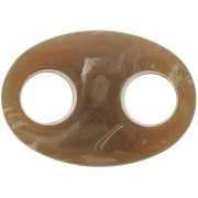 32x23mm Acrylic Coffee Bean Link - Marbled Brown x1|raw }}