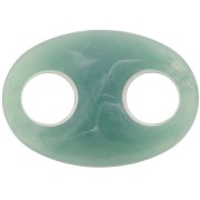 32x23mm Acrylic Coffee Bean Link - Marbled Mint x1|raw }}