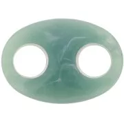 32x23mm Acrylic Coffee Bean Link - Marbled Mint x1