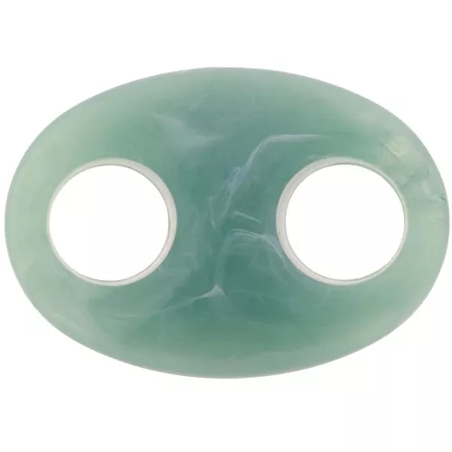 32x23mm Acrylic Coffee Bean Link - Marbled Mint x1