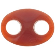 32x23mm Acrylic Coffee Bean Link - Marbled Terracotta x1