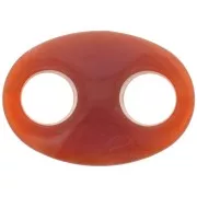 32x23mm Acrylic Coffee Bean Link - Marbled Terracotta x1