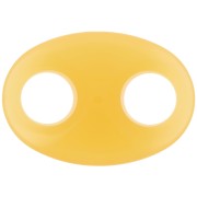 32x23mm Acrylic Coffee Bean Link - Yellow x1|raw }}