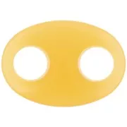 32x23mm Acrylic Coffee Bean Link - Yellow x1