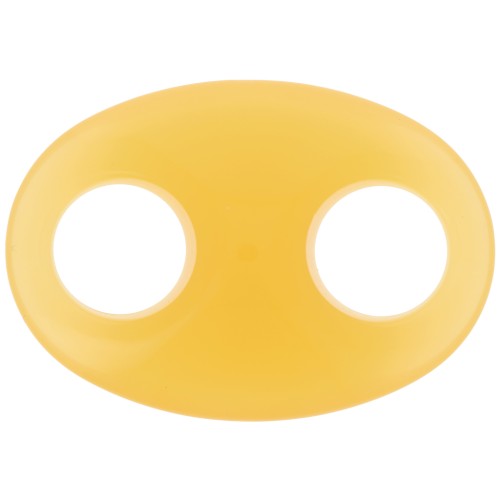 32x23mm Acrylic Coffee Bean Link - Yellow x1