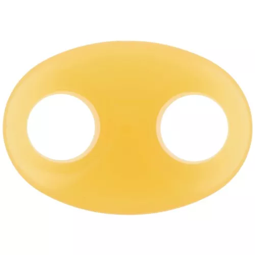 32x23mm Acrylic Coffee Bean Link - Yellow x1