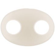 32x23mm Acrylic Coffee Bean Link - Ecru x1|raw }}