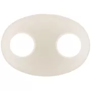 32x23mm Acrylic Coffee Bean Link - Ecru x1