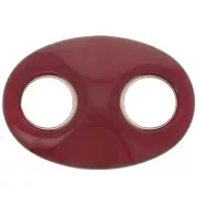 32x23mm Acrylic Coffee Bean Link - burgundy x1