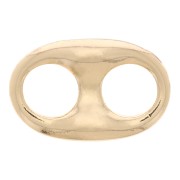 20x13mm Coffee Bean spacer - Gold Tone x1