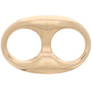 22x14.5mm Coffee Bean spacer - Gold Tone x1|raw }}