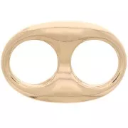 22x14.5mm Coffee Bean spacer - Gold Tone x1