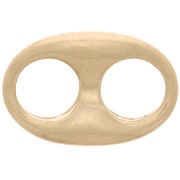 22x14.5mm Coffee Bean spacer - Matte Gold Tone x1