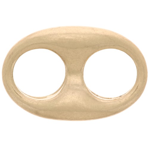 22x14.5mm Coffee Bean spacer - Matte Gold Tone x1