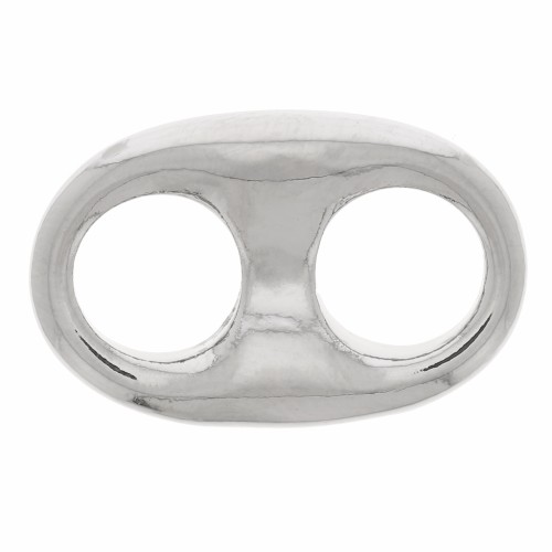 20x13mm Coffee Bean spacer - Rhodium x1