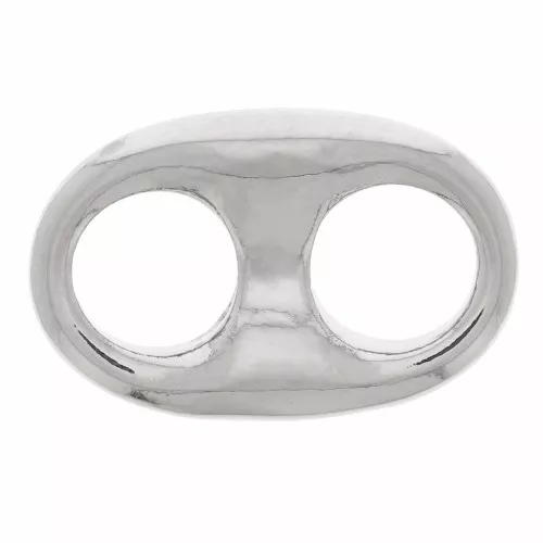 20x13mm Coffee Bean spacer - Rhodium x1