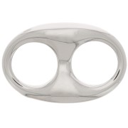 22x14.5mm Coffee Bean spacer - Rhodium x1