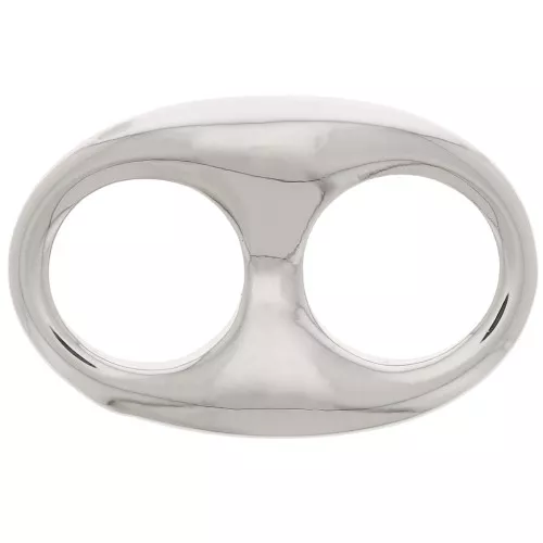 22x14.5mm Coffee Bean spacer - Rhodium x1
