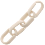 19x12mm Oval acrylic link - Ivory x1|raw }}
