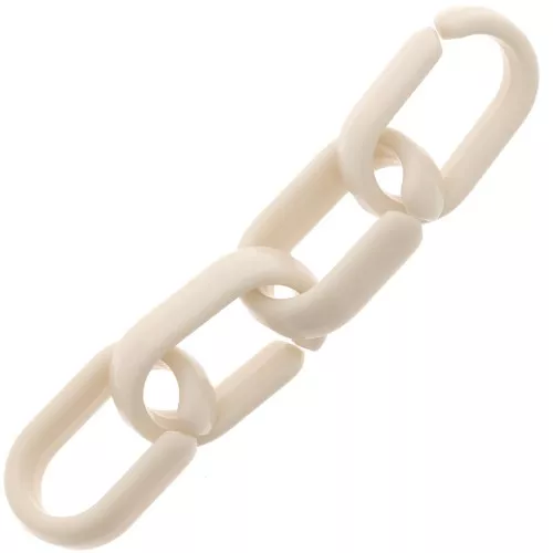 19x12mm Oval acrylic link - Ivory x1