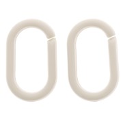 19x12mm Oval acrylic link - Ivory x1