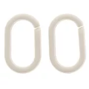 19x12mm Oval acrylic link - Ivory x1