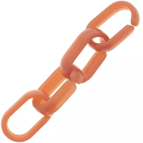 19x12mm Oval acrylic link - Terracotta x1