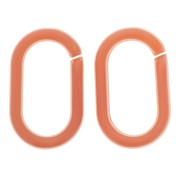 19x12mm Oval acrylic link - Terracotta x1