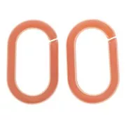 19x12mm Oval acrylic link - Terracotta x1