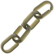 19x12mm Oval acrylic link - Khaki x1