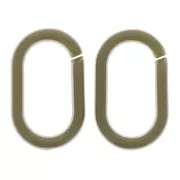 19x12mm Oval acrylic link - Khaki x1