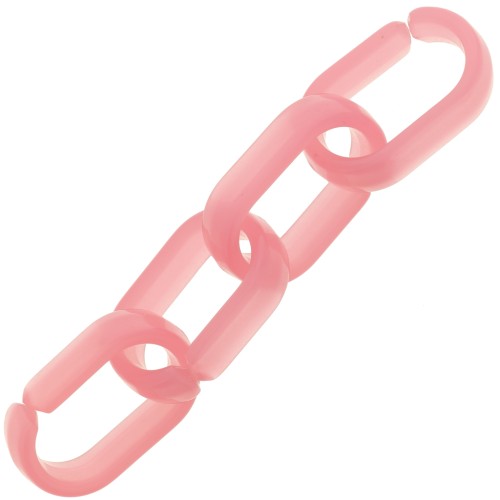 19x12mm Oval acrylic link - Grapefruit x1