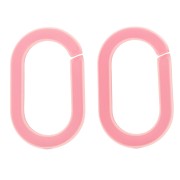 19x12mm Oval acrylic link - Grapefruit x1