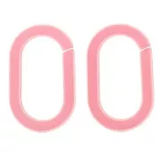 19x12mm Oval acrylic link - Grapefruit x1