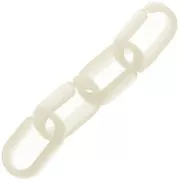 19x12mm Oval acrylic link - Ecru x1