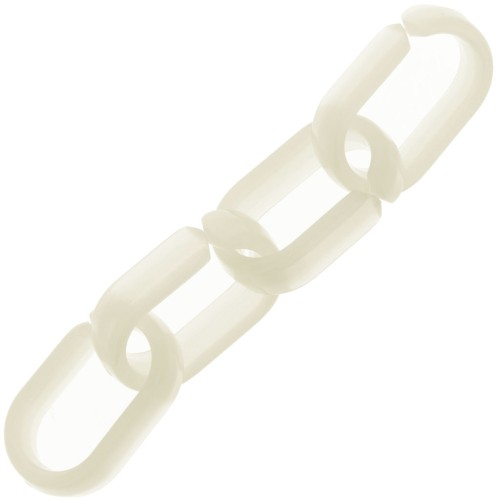 19x12mm Oval acrylic link - Ecru x1