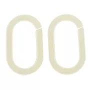 19x12mm Oval acrylic link - Ecru x1