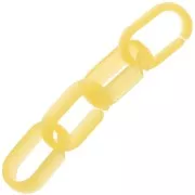 M19x12mm Oval acrylic link - Yellow x1