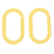 M19x12mm Oval acrylic link - Yellow x1