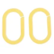 M19x12mm Oval acrylic link - Yellow x1