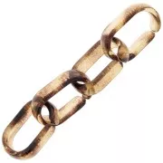 19x12mm Oval acrylic link - Leopard print Brown - Black x1