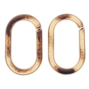 19x12mm Oval acrylic link - Leopard print Brown - Black x1