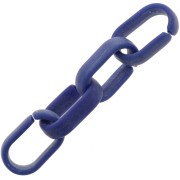 19x12mm Oval acrylic link - Marbled opaque lapis blue x1