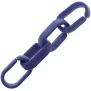 19x12mm Oval acrylic link - Marbled opaque lapis blue x1